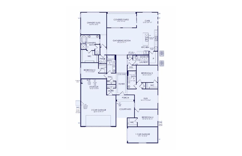 2D floor plan layout of this home in Soleo, San Tan Valley, AZ (Image 4).