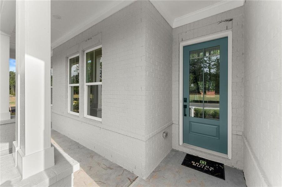 Exterior details and patio area of a home in Hillgrove Preserve, Powder Springs (Image 27).