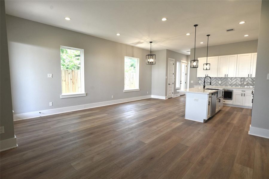 wood flooring throughout downstairs