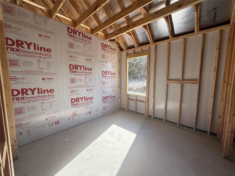 In-progress construction of a new home in Provence, Austin, TX (Image 29).