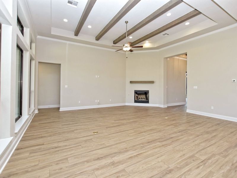 Representative unfurnished interior of a home built from the Avalon by Giddens Homes in Scofield Farms Estates, Georgetown (Image 179).