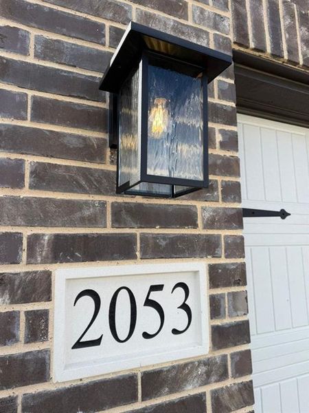 Exterior view of brick siding Exterior view of brick siding