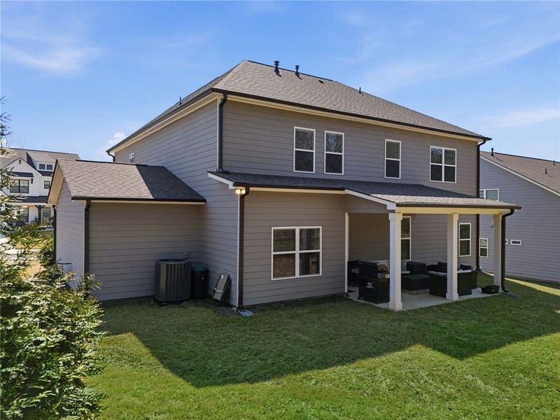 Exterior details and patio area of a home in Rosewood Lake Estates, Hoschton (Image 35). Exterior details and patio area of a home in Rosewood Lake Estates, Hoschton (Image 35).