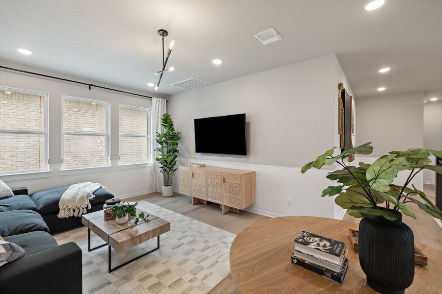 Representative furnished interior of a home built from the Linden by Tri Pointe Homes in Wolf Ranch, Georgetown (Image 50).