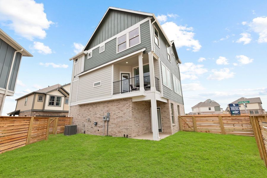 Exterior details and patio area of a home in Elyson, Katy (Image 3).