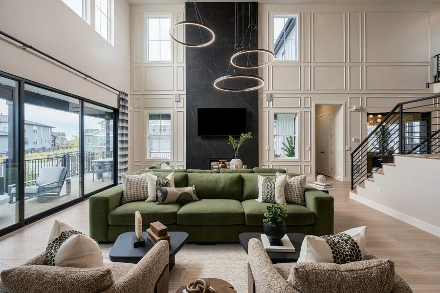 Representative furnished interior of a home built from the Crestmont by Taylor Morrison in Macanta, Castle Rock (Image 7).