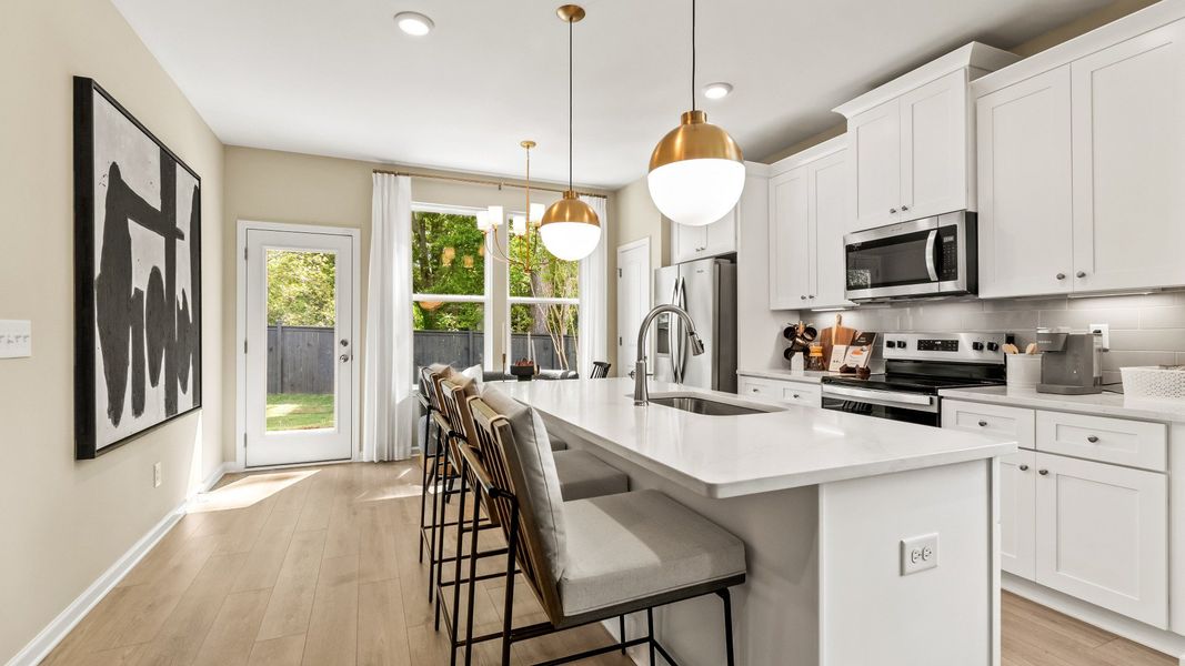 Representative furnished interior of a home built from the Millhaven by DRB Homes in Enclave at Evergreen, Fairburn (Image 9).