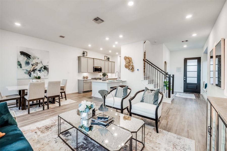 Furnished interior view inside a new home in Bridgeland, Cypress (Image 14).