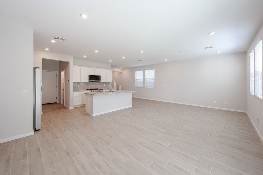 A large empty kitchen.