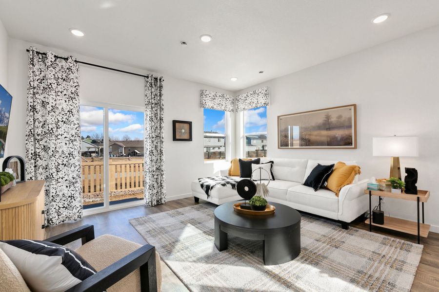 Furnished interior view inside a new home in Union Colony West, Greeley (Image 8).