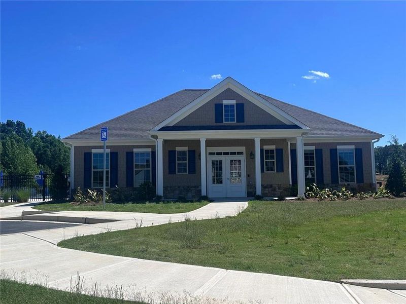 Front exterior of a new home in , Braselton, GA, highlighting curb appeal (Image 17).