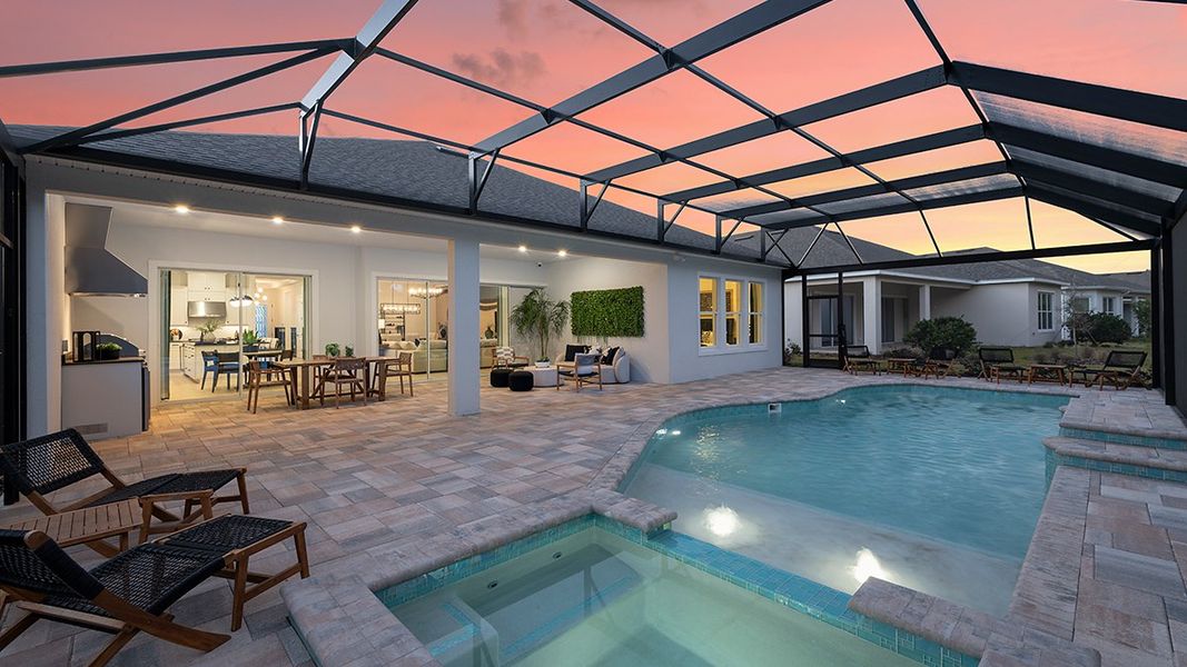 Representative exterior details of a home built from the Pallazio II by Taylor Morrison in Center Lake Ranch Community Group Page, St. Cloud (Image 4).