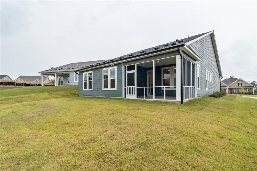 Exterior details and patio area of a home in Sinclair at Crawford Creek, Grovetown (Image 22). Exterior details and patio area of a home in Sinclair at Crawford Creek, Grovetown (Image 22).