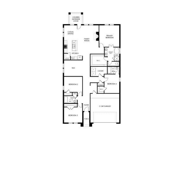 2D floor plan layout of this home in Ashford Park - Texana Series, Corinth, TX (Image 2). 2D floor plan layout of this home in Ashford Park - Texana Series, Corinth, TX (Image 2).