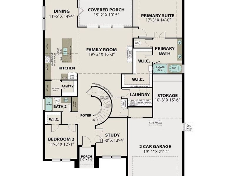2D floor plan layout of this home in Lago Mar, Texas City, TX (Image 3).