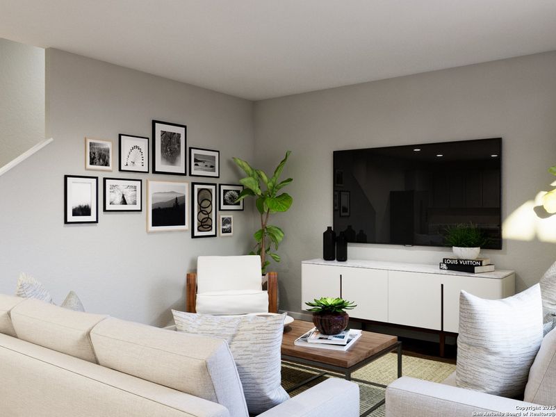 Furnished interior view inside a new home in Cinco Lakes, San Antonio (Image 21).