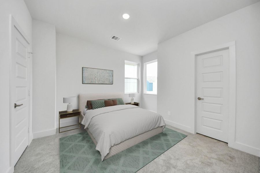 Virtually staged bedroom 2