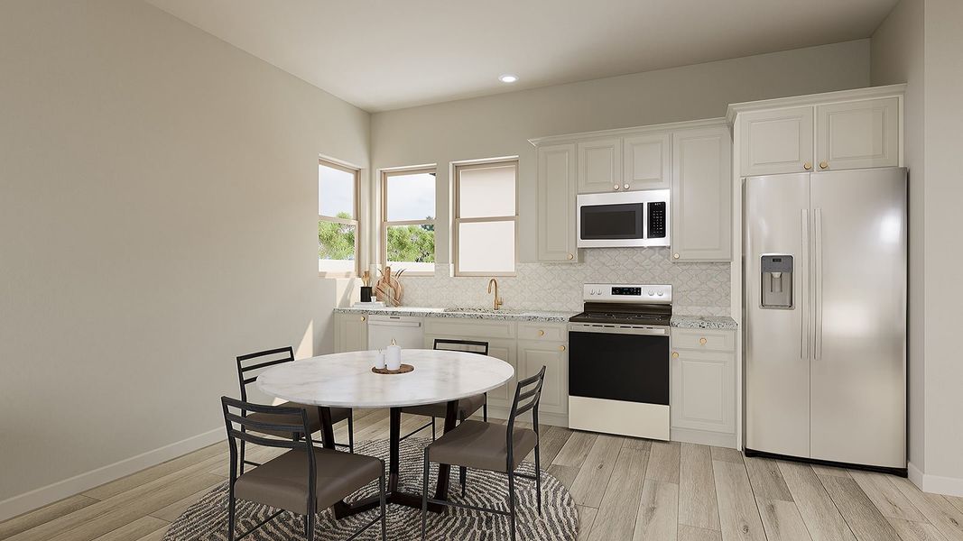 Representative furnished interior of a home built from the Verde Plan 5510 by Tri Pointe Homes in Navarre at Abel Ranch, Goodyear (Image 10).