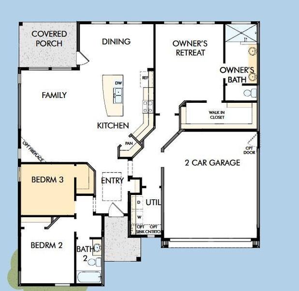 2D floor plan layout of this home in Nexton – Midtown – The Garden Collection, Summerville, SC (Image 5). 2D floor plan layout of this home in Nexton – Midtown – The Garden Collection, Summerville, SC (Image 5).