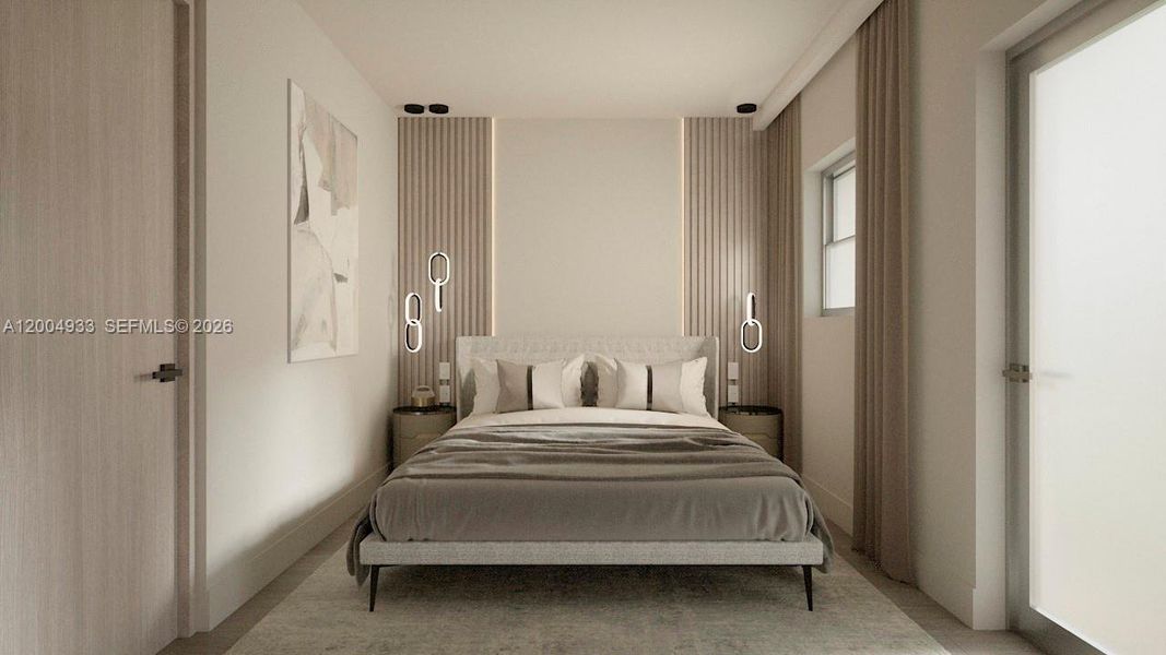 Furnished interior view inside a new home in , Miami Beach (Image 8).