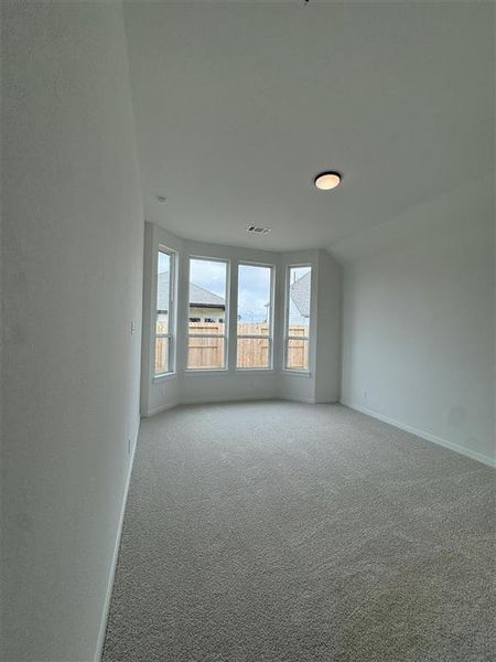 Primary bedroom with upgraded bay window!