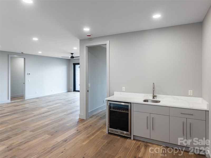 Family Room in Basement