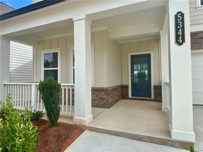 Exterior details and patio area of a home in Eastlyn Crossing, Flowery Branch (Image 18). Exterior details and patio area of a home in Eastlyn Crossing, Flowery Branch (Image 18).