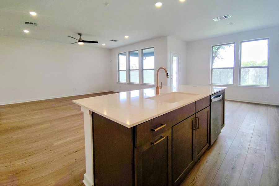 Furnished interior view inside a new home in Wolf Ranch, Georgetown (Image 8).