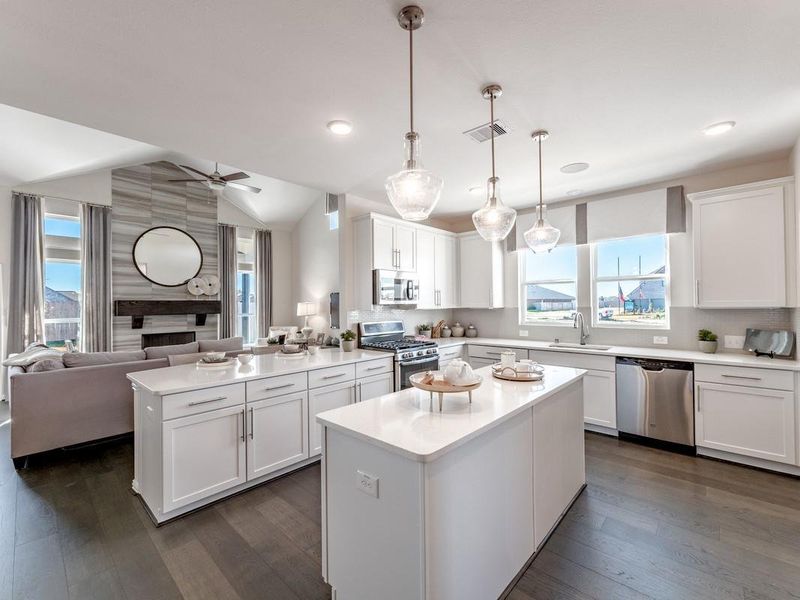 Furnished interior view inside a new home in Massey Oaks, Pearland (Image 5).