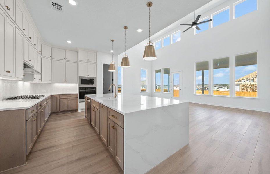 Furnished interior view inside a new home in 6 Creeks, Kyle (Image 8).