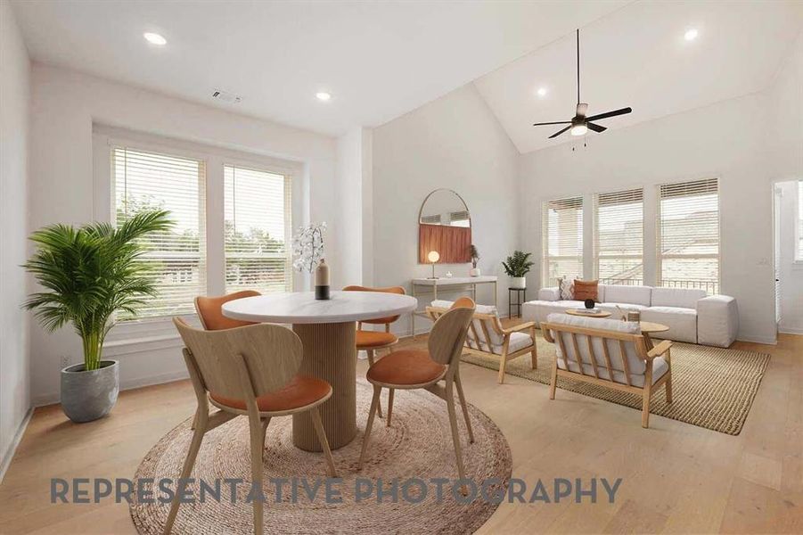 Furnished interior view inside a new home in Treeline, Justin (Image 6).