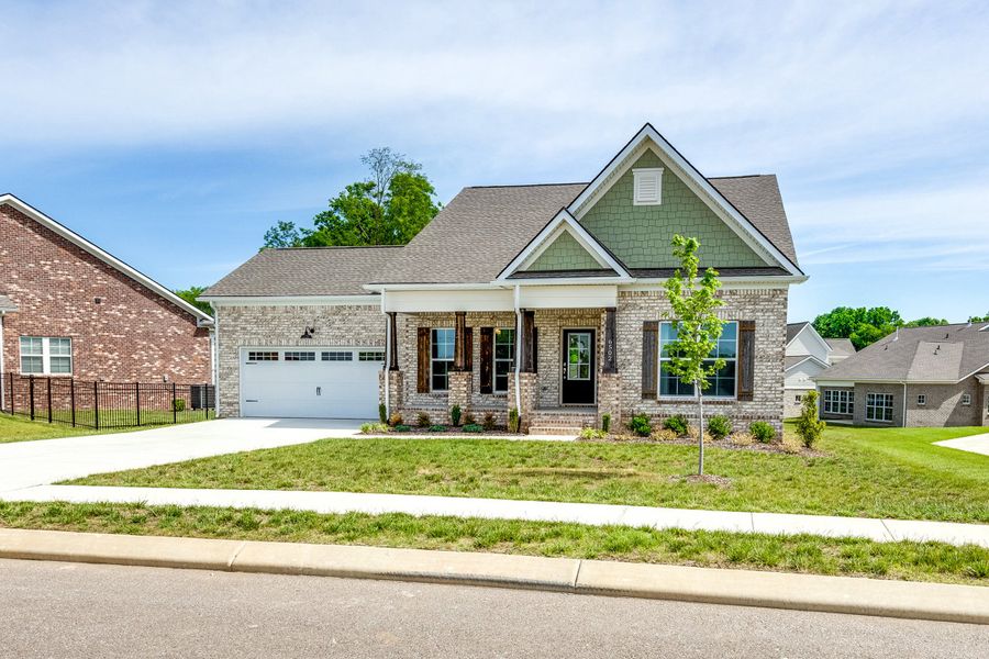 Front exterior of a new home in Rutherford, Columbia, TN, highlighting curb appeal (Image 2). Front exterior of a new home in Rutherford, Columbia, TN, highlighting curb appeal (Image 2).