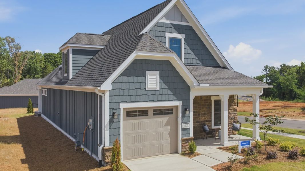 Representative exterior photo of a completed home built from the Rockaway by Epcon Communities in The Courtyards at Oak Grove, Durham, NC (Image 24).