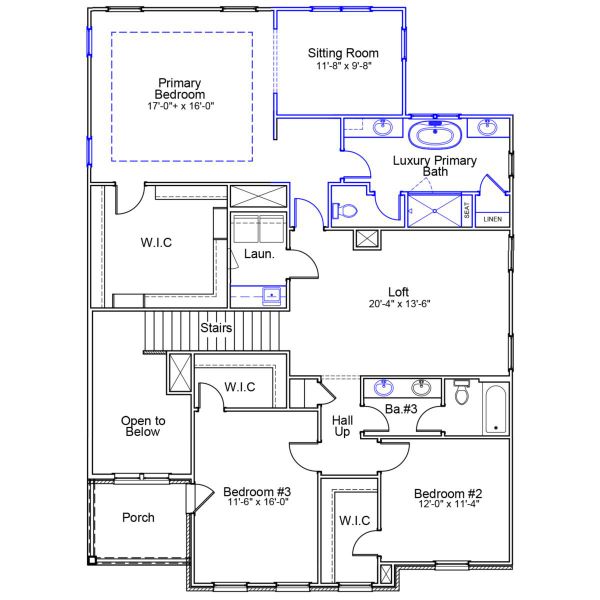 2D floor plan layout of this home in Lilah Grove, Summerfield, NC (Image 4).