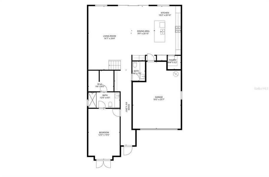 2D floor plan layout of this home in College Park, Orlando, FL (Image 6). 2D floor plan layout of this home in College Park, Orlando, FL (Image 6).
