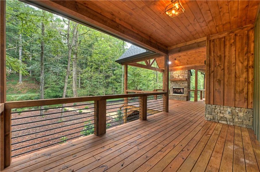 Exterior details and patio area of a home in , Ellijay (Image 4).