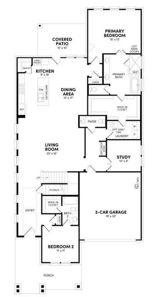 2D floor plan layout of this home in The Grove Frisco, Frisco, TX (Image 3). 2D floor plan layout of this home in The Grove Frisco, Frisco, TX (Image 3).