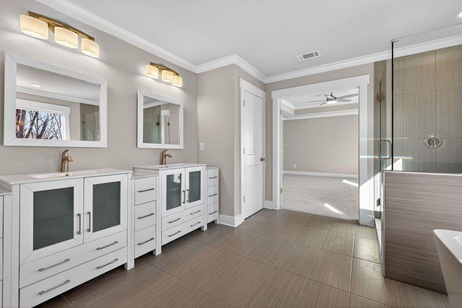 Furnished interior view inside a new home in , Flowery Branch (Image 10).