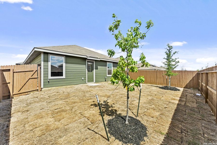 Exterior details and patio area of a home in Avenida, Converse (Image 2).