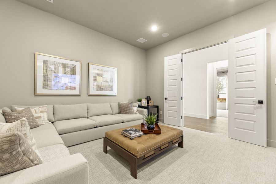 Representative furnished interior of a home built from the 5062 by Tradition Homes in The Parks at Wilson Creek, Celina (Image 7). Representative furnished interior of a home built from the 5062 by Tradition Homes in The Parks at Wilson Creek, Celina (Image 7).