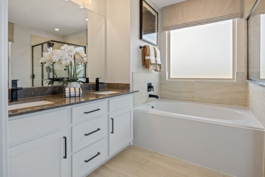 Representative furnished interior of a home built from the 2444 Modeled by KB Home in Madera Preserve, New Caney (Image 16).
