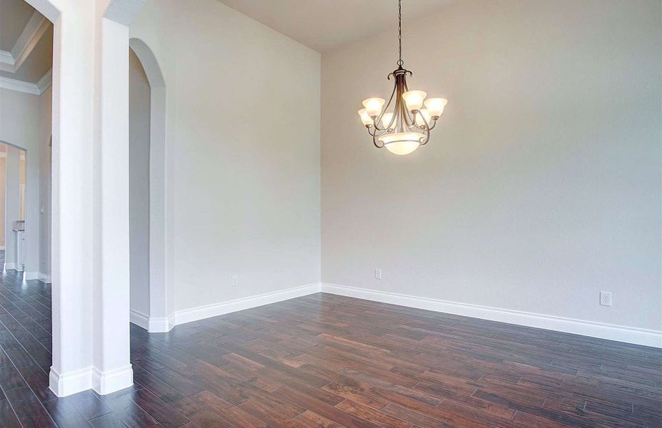 Representative unfurnished interior of a home built from the 3710 by Ravenna Homes in Artavia 70′, Conroe (Image 20).