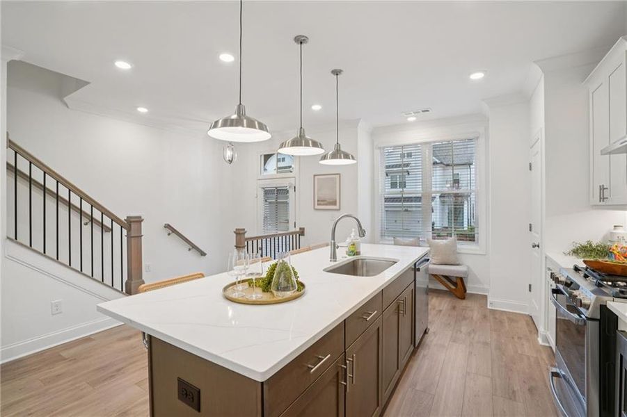 Furnished interior view inside a new home in Palisades Townhomes, Cumming (Image 14).