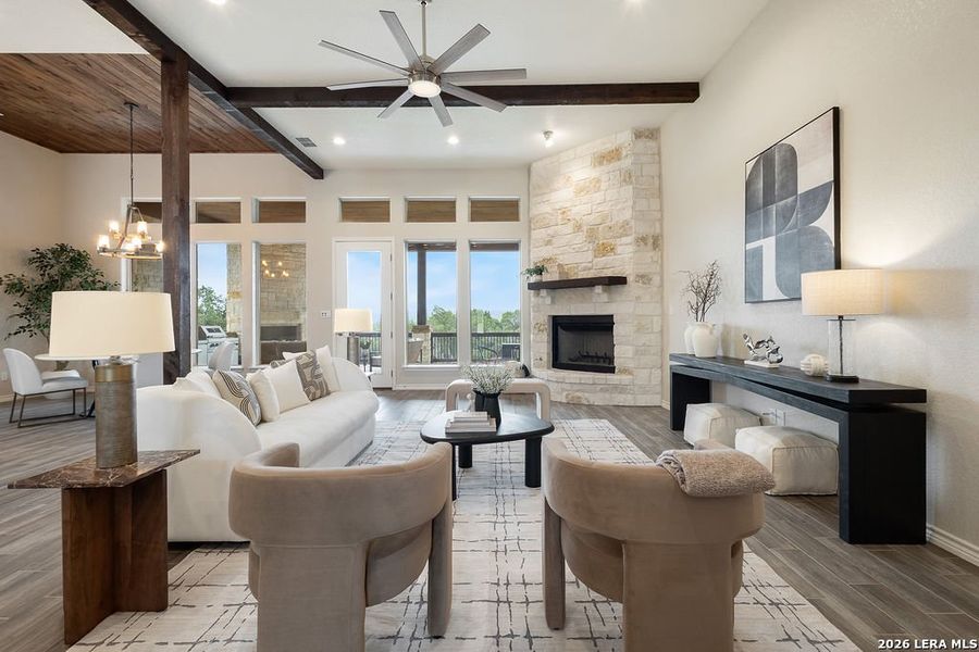 Furnished interior view inside a new home in , New Braunfels (Image 14).