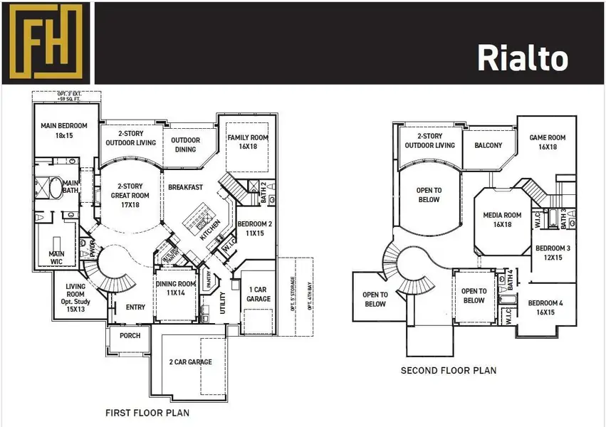 2D floor plan layout of this home in COLTON - Fedrick Harris, Montgomery, TX (Image 2). 2D floor plan layout of this home in COLTON - Fedrick Harris, Montgomery, TX (Image 2).