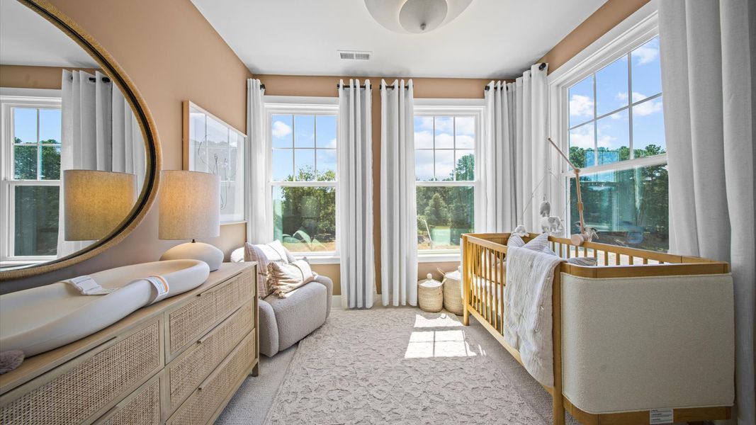 Representative furnished interior of a home built from the Harlow by DRB Homes in Bayberry, Raleigh (Image 43).