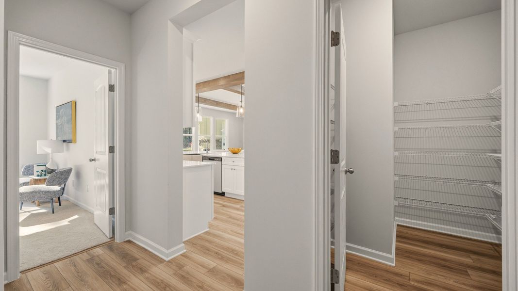 Representative furnished interior of a home built from the Brier Creek by DRB Homes in Everson, Snellville (Image 6).