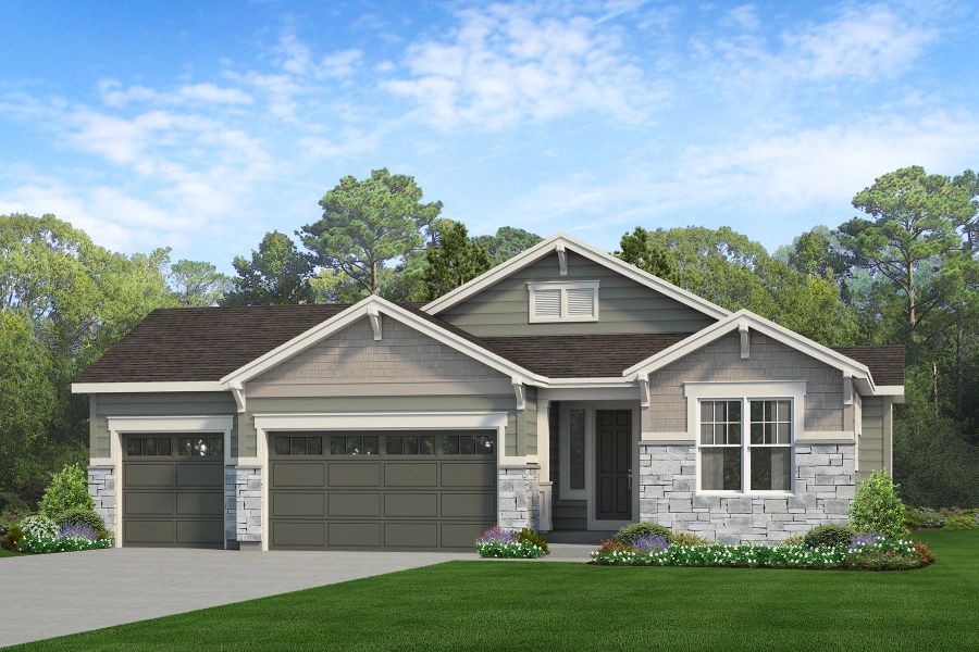 Representative exterior photo of a completed home built from the Lakewood by Risewell Homes in Cherry Meadows, Brighton, CO (Image 11). Representative exterior photo of a completed home built from the Lakewood by Risewell Homes in Cherry Meadows, Brighton, CO (Image 11).