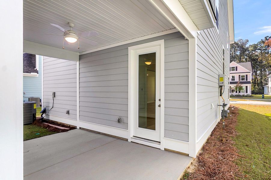 Exterior details and patio area of a home in Sweetgrass Station, Summerville (Image 27).