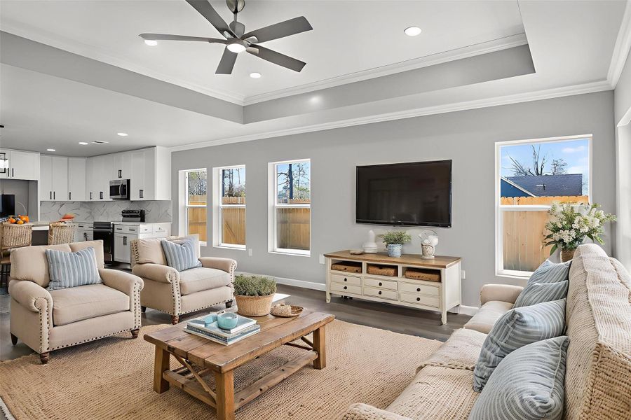 Furnished interior view inside a new home in , Cleveland (Image 9).